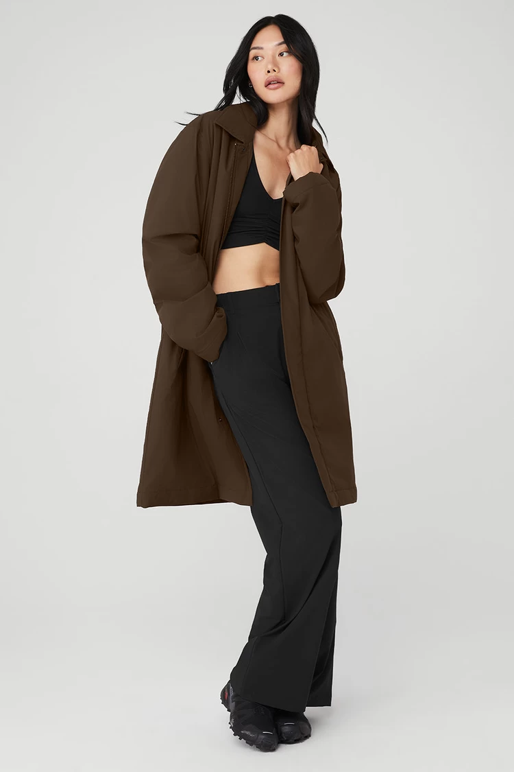 Aloyoga Signature Overcoat - Espresso