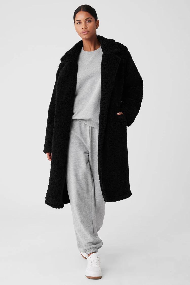 Aloyoga Oversized Sherpa Trench - Black