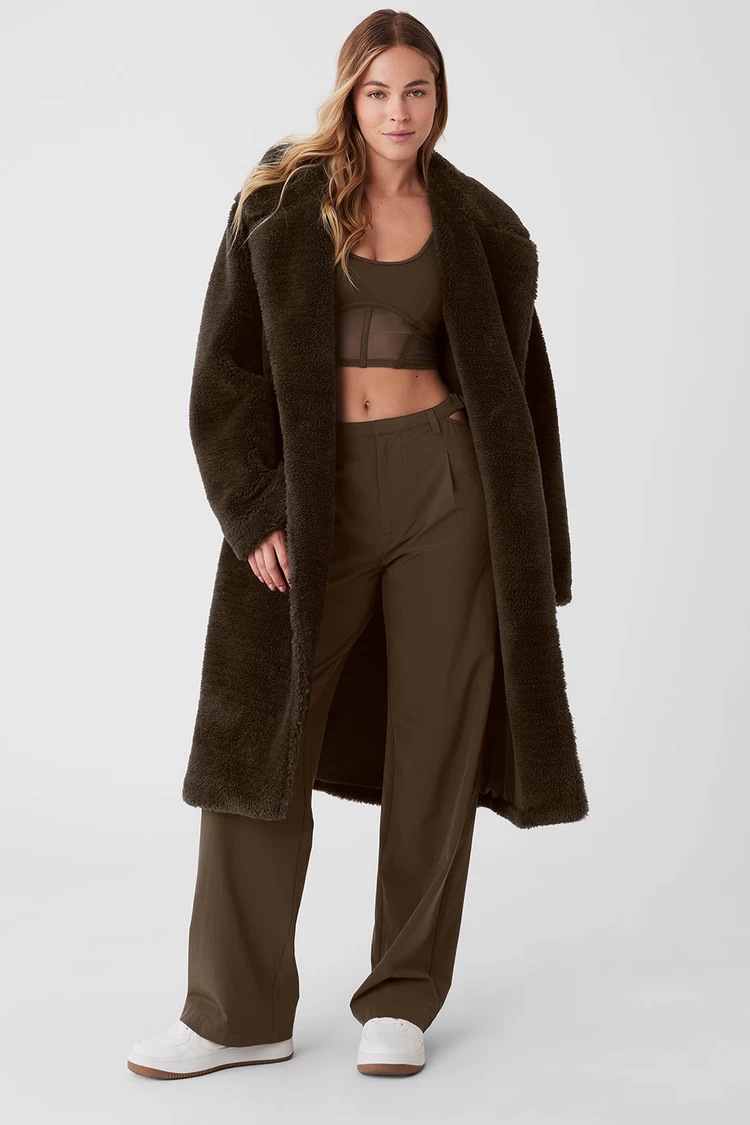 Aloyoga Oversized Sherpa Trench - Espresso