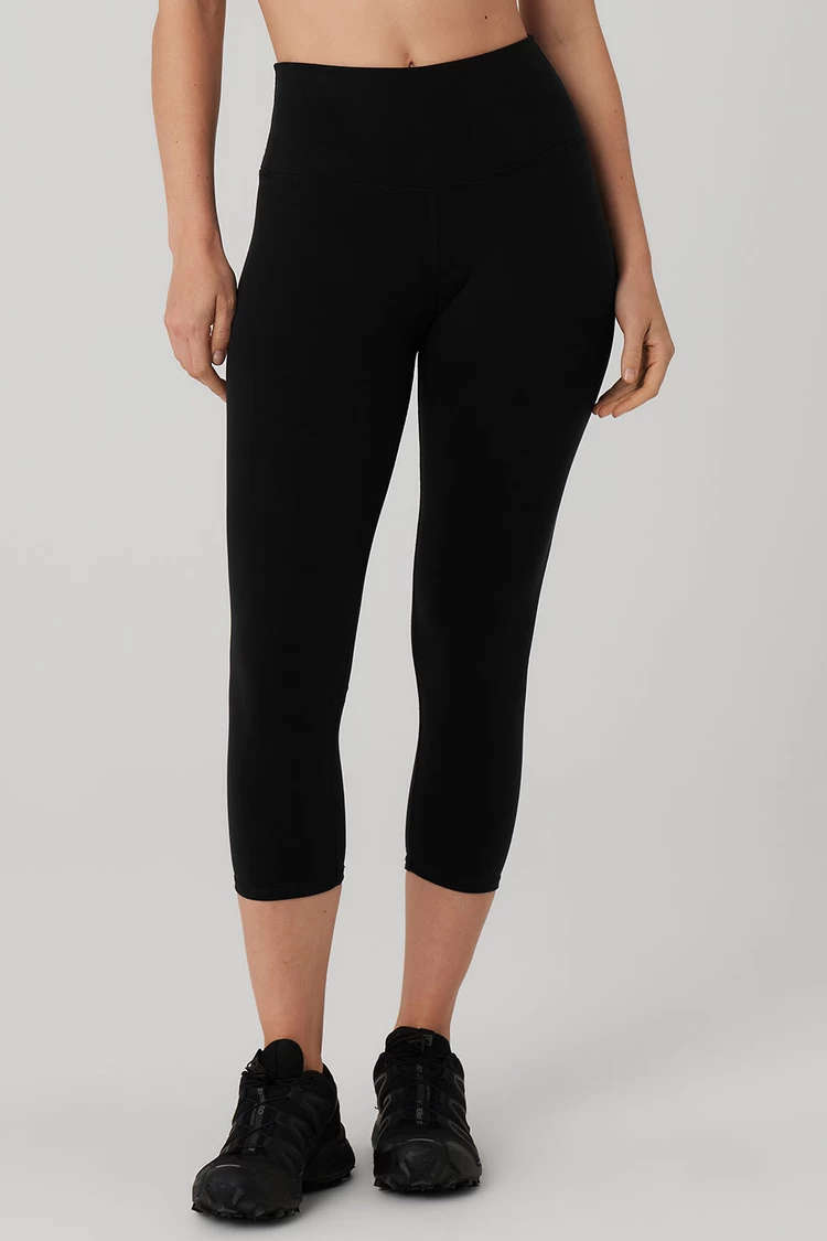 Aloyoga High-Waist Airbrush Capri - Black
