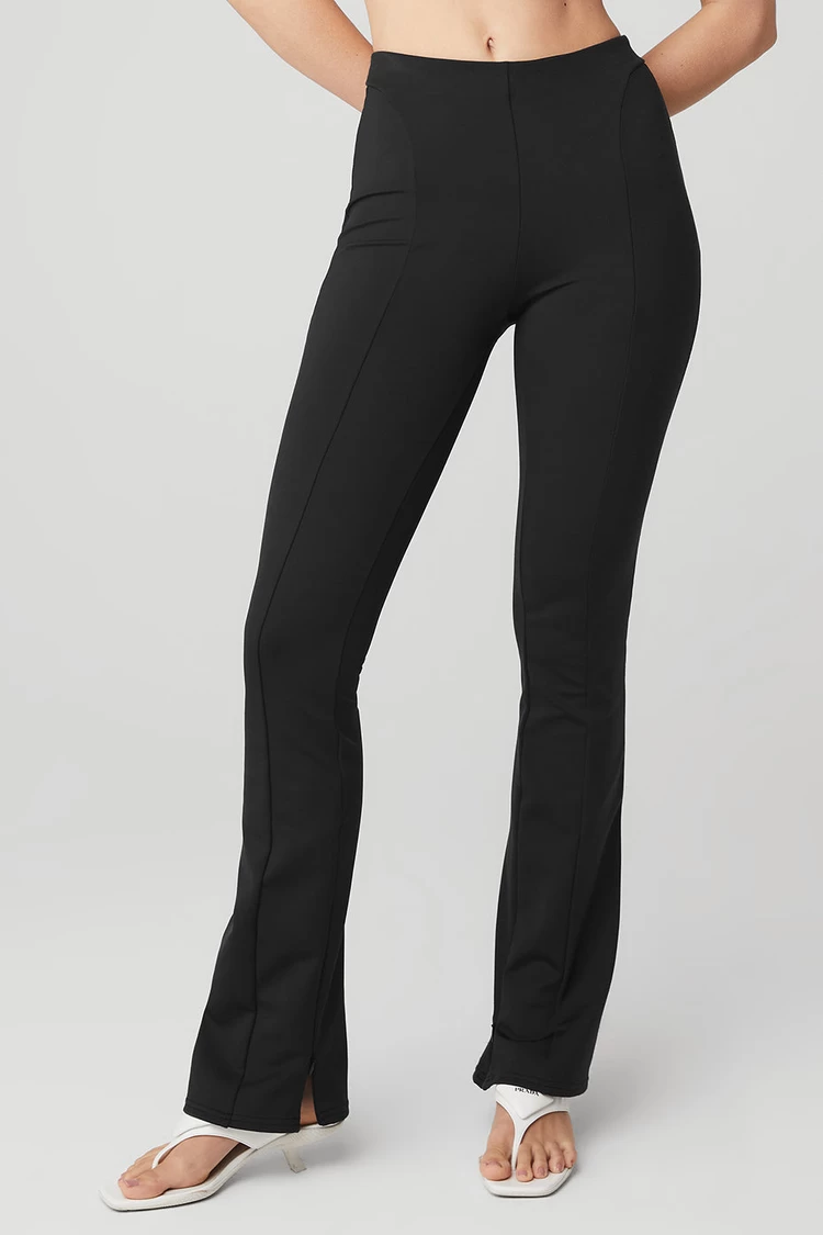Aloyoga High-Waist Zip It Flare Legging - Black
