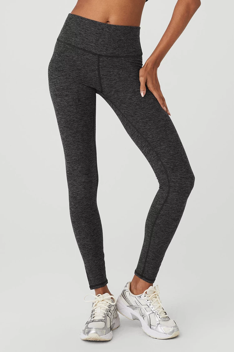 Aloyoga Alosoft High-Waist 7/8 Highlight Legging - Dark Heather Grey