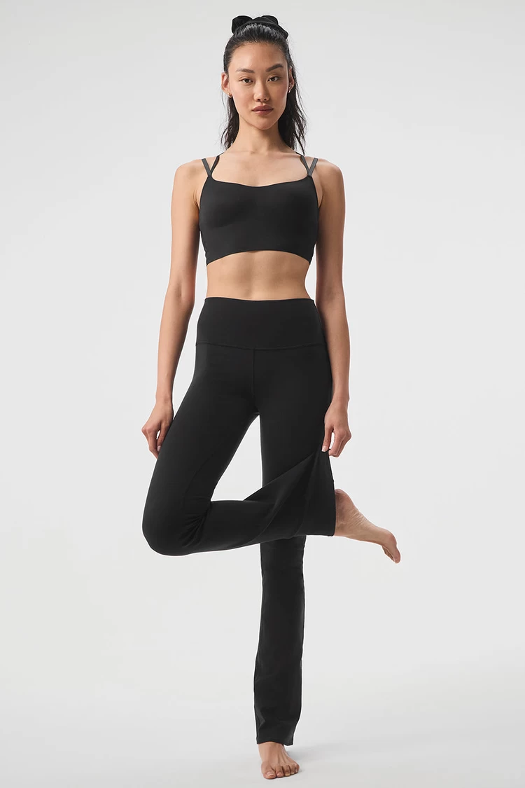 Legging Bootcut De Cintura Alta Con Aerógrafo Aloyoga - Negro