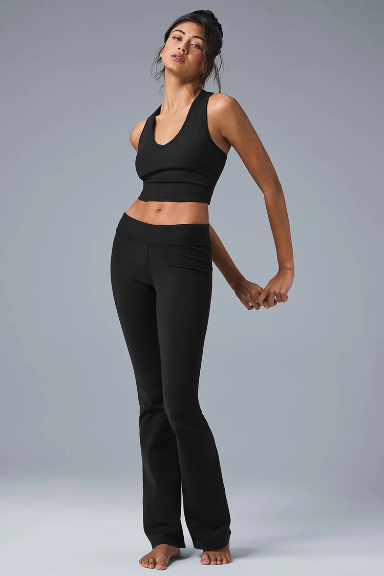 Aloyoga Airbrush Low-Rise Bootcut Legging - Black