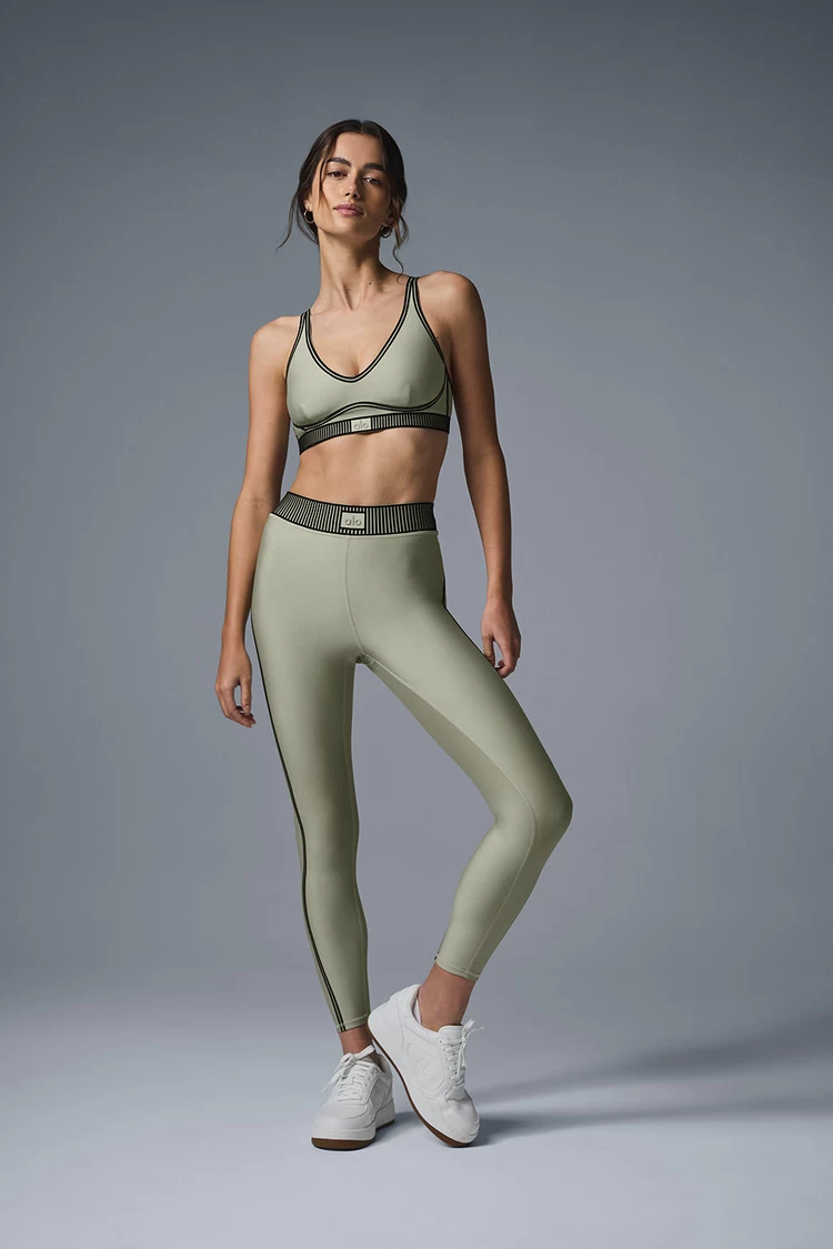 Aloyoga Airlift High-Waist 7/8 Line Up Legging - Limestone