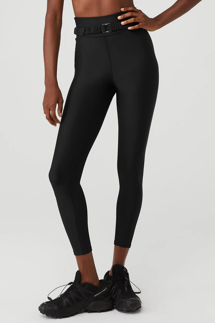 Aloyoga Airlift High-Waist 7/8 Charmer Legging - Black