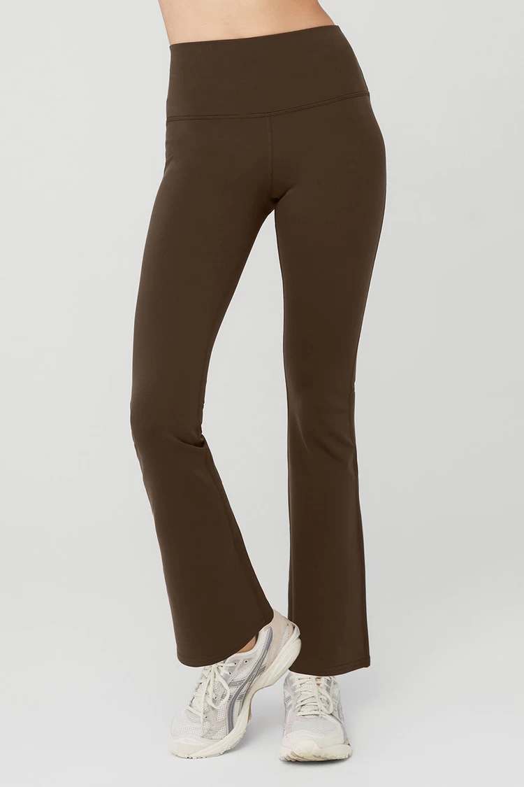 Legging Con Corte De Bota 7/8 Y Cintura Alta Con Aerógrafo Aloyoga - Espresso