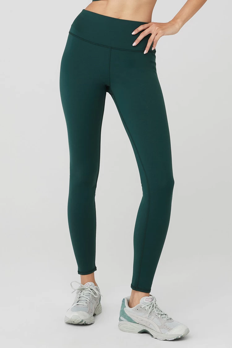 Aloyoga Airbrush Winter Warm High-Waist Nocturne Legging - Midnight Green