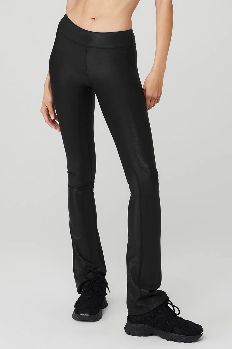 Aloyoga Super Shine Low-Rise Bootcut Legging - Black