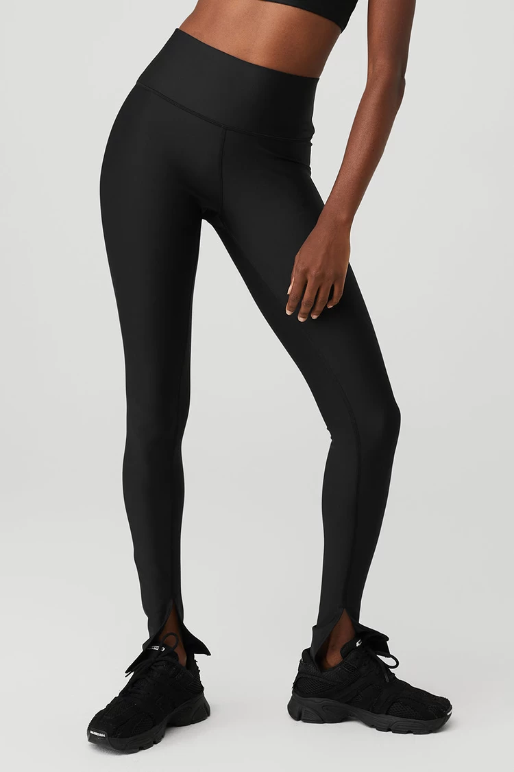 Legging Alargado De Cintura Alta Aloyoga Airlift - Negro