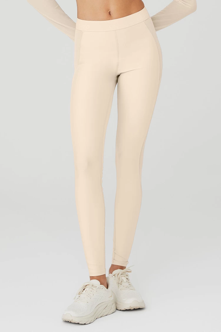 Legging Dream De Ballet De Cintura Alta Aloyoga Airlift - Macadamia