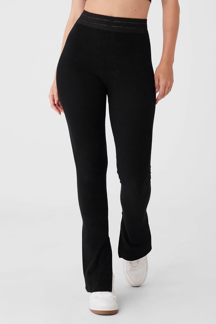 Aloyoga Seamless Luxe Terry High-Waist Cuddle Legging - Black