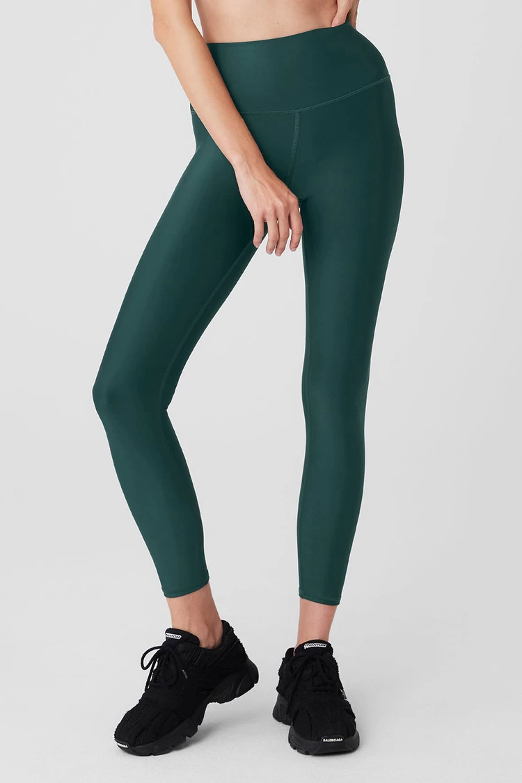 Legging Airlift De Cintura Alta 7/8 Aloyoga - Verde Medianoche