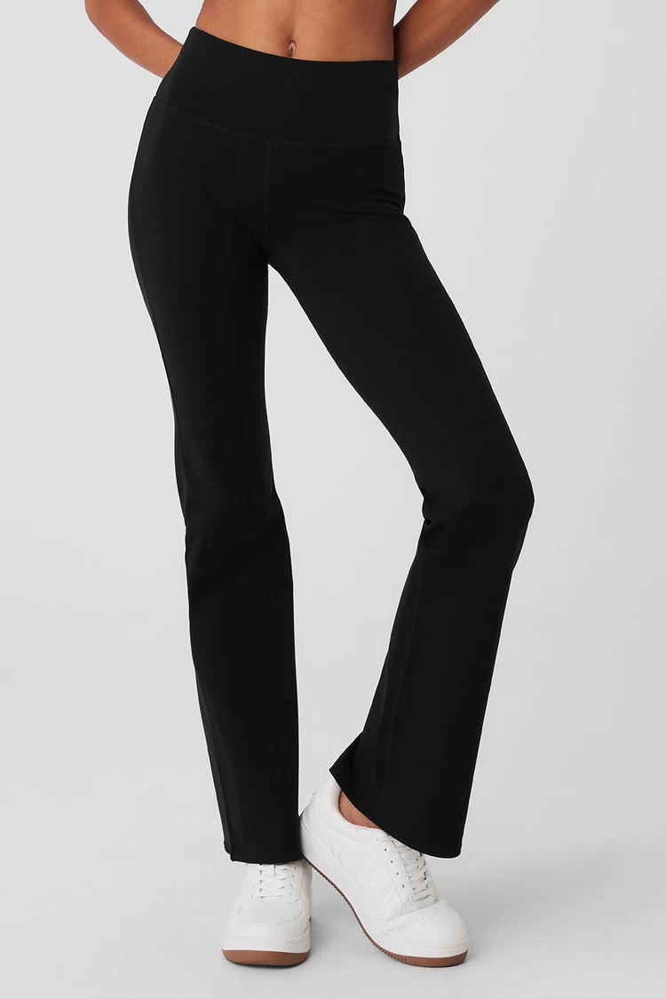 Leggings Acampanados De Cintura Alta Aloyoga Airbrush - Negro