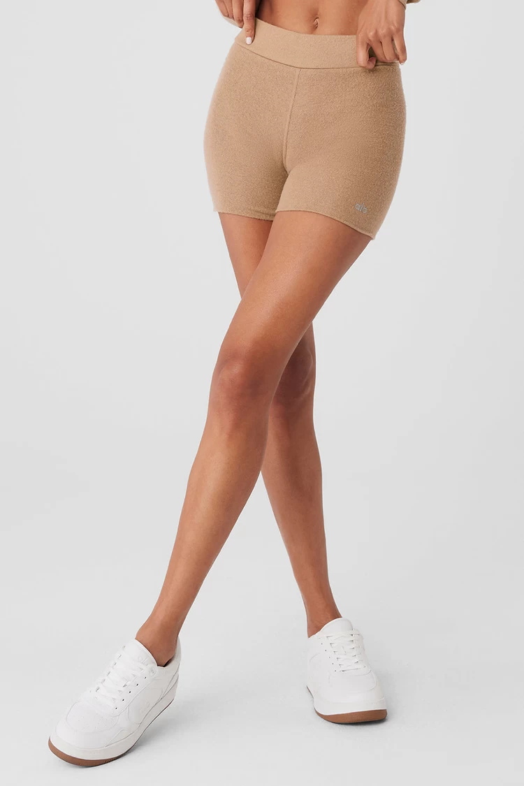 Aloyoga Alolux High-Waist Me Time Short - Toasted Almond