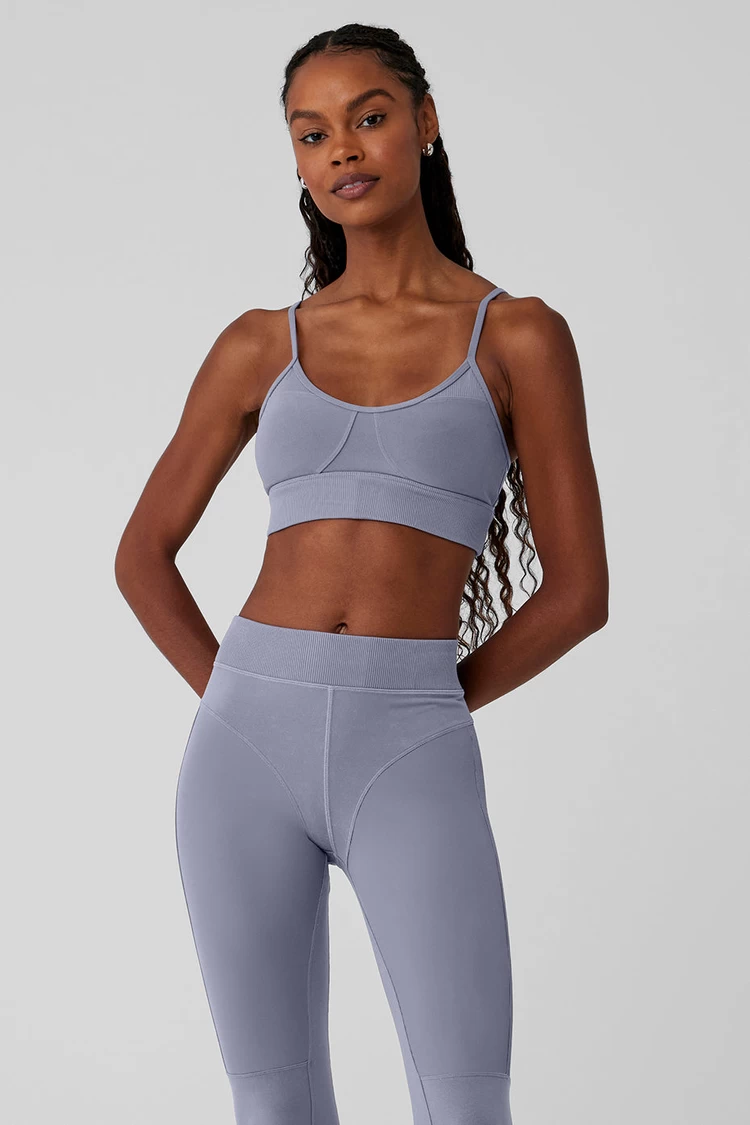 Aloyoga Alosoft Head Start Bra - Fog