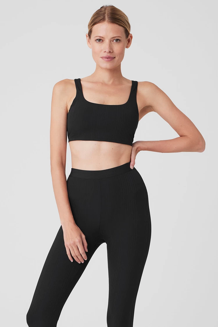 Aloyoga Run It Back Bra - Black