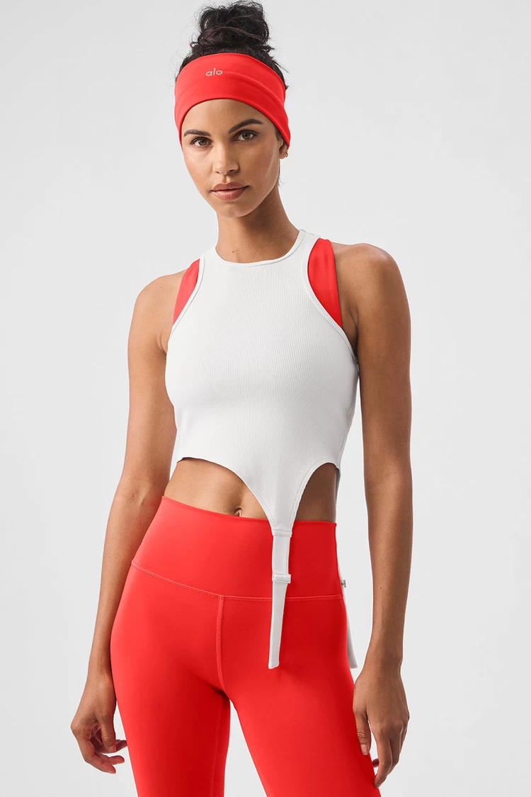 Aloyoga Alosoft Ribbed Revelation Tank - White
