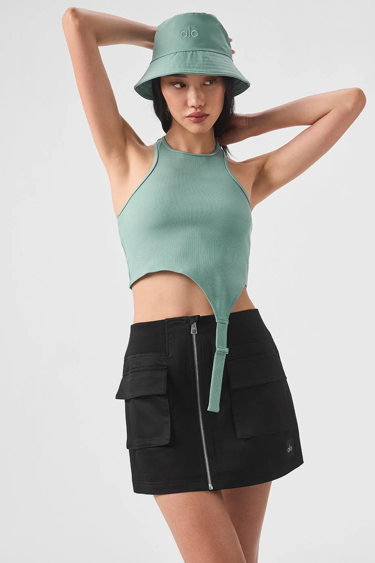 Aloyoga Alosoft Ribbed Revelation Tank - Botanical Green