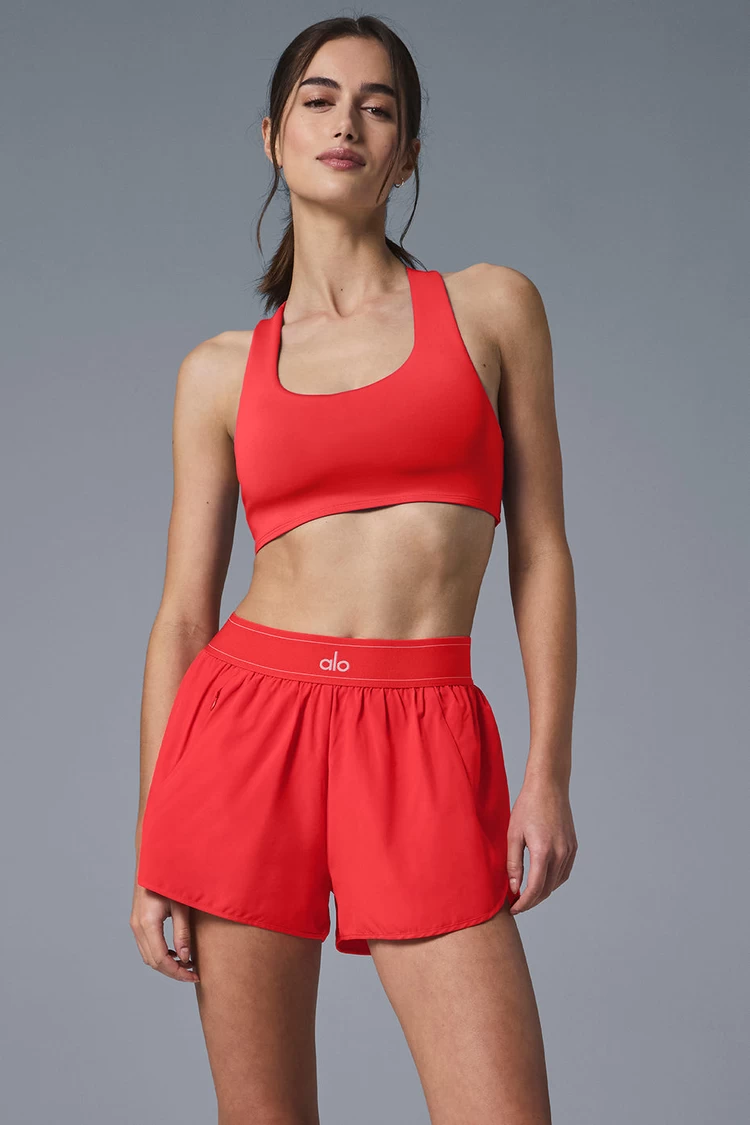 Aloyoga Match Point Short - Red Hot Summer