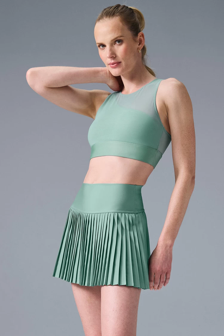 Alo Yoga Airlift Mesh Coastline Soutien-gorge - Vert Botanique