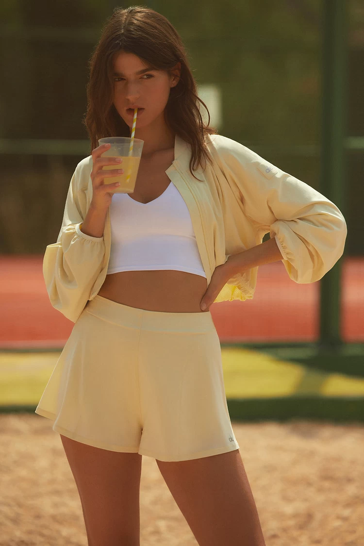Aloyoga Tiebreaker Short - Lemon Ice