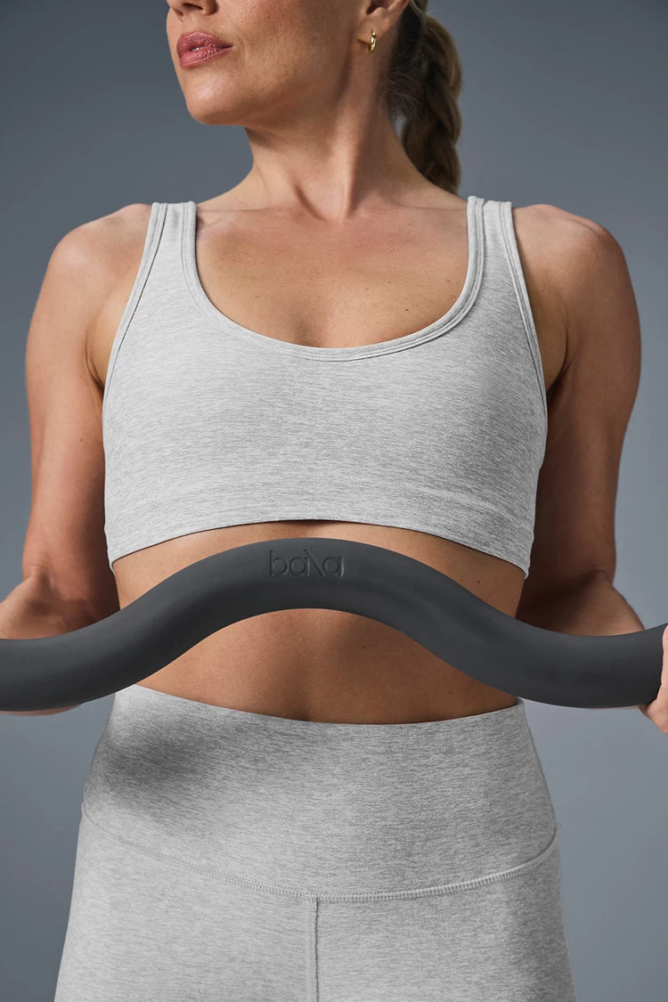Aloyoga Alosoft Center Stage Bra - Athletic Heather Grey