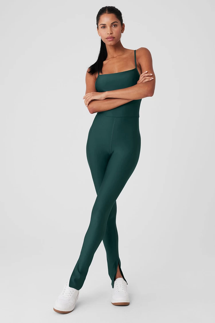 Aloyoga Airlift Disco Daze Onesie - Midnight Green