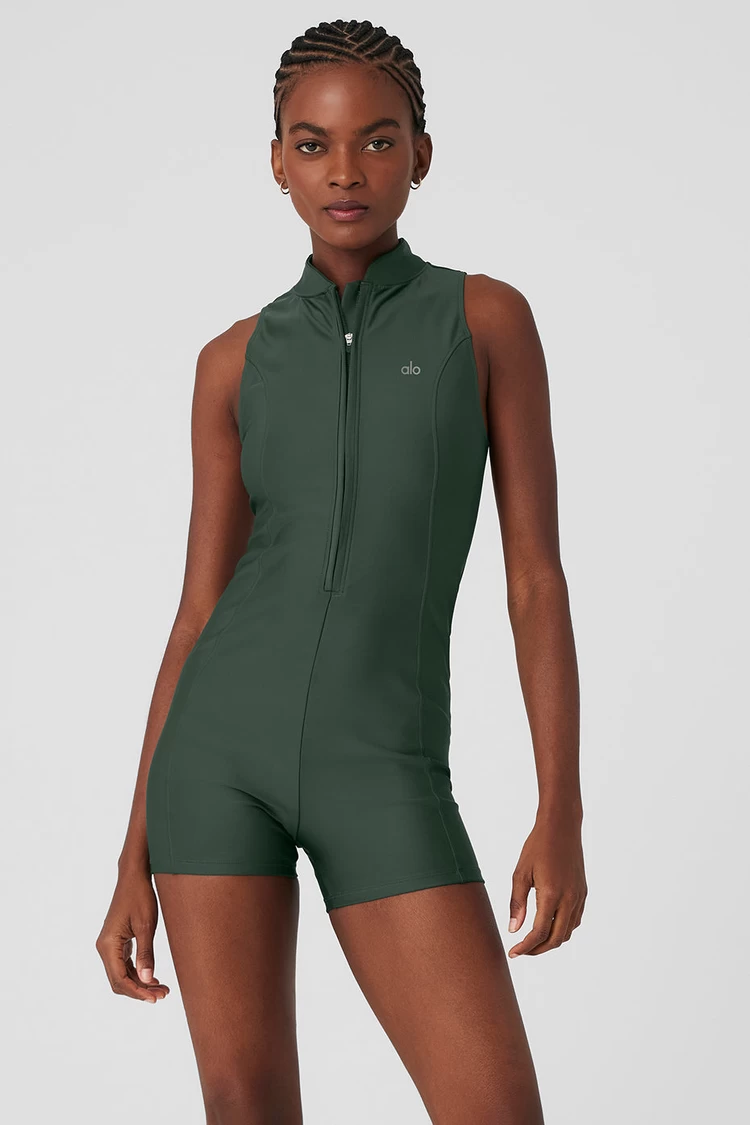 Aloyoga Airlift High Tide Onesie - Dark Cactus