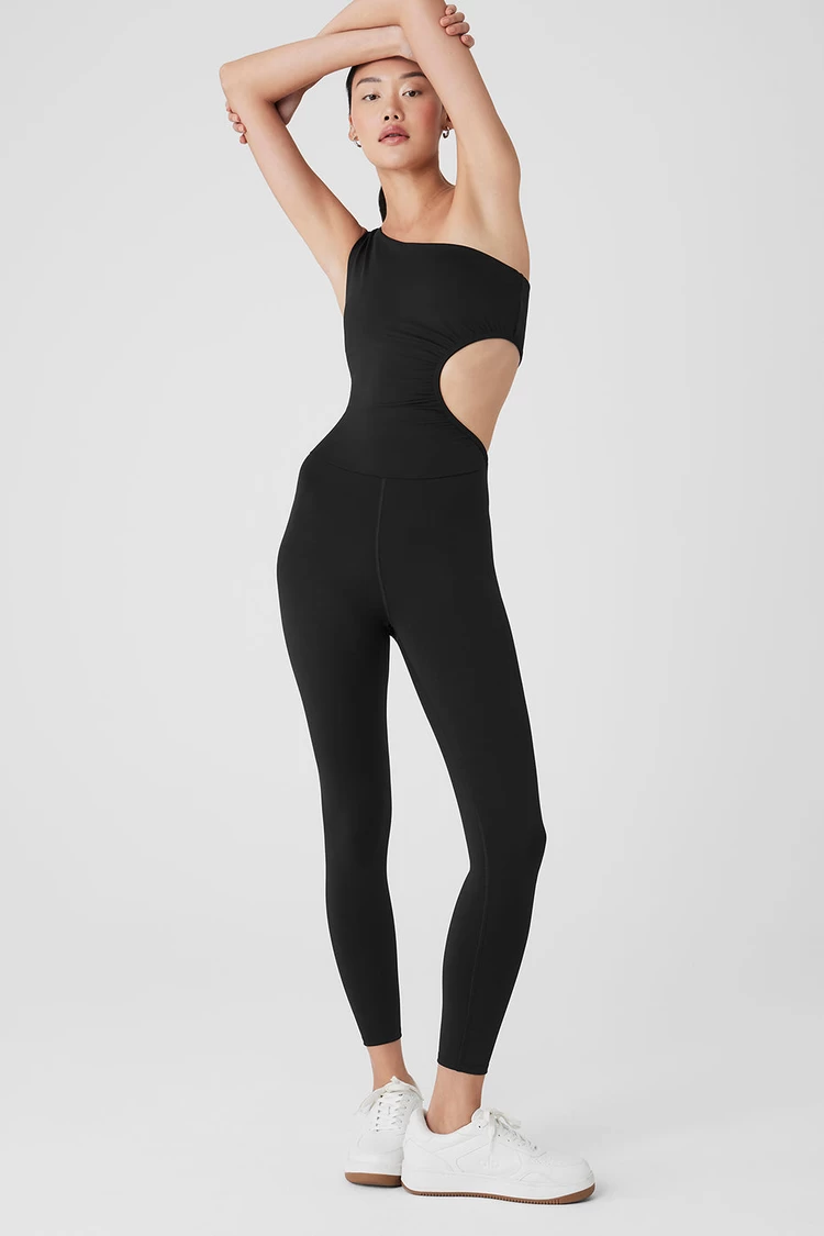 Aloyoga Airlift 7/8 Decadent Bodysuit - Black
