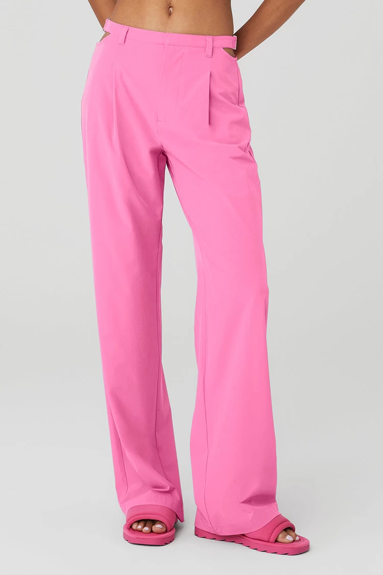 Aloyoga Mid-Rise Showdown Trouser - Paradise Pink