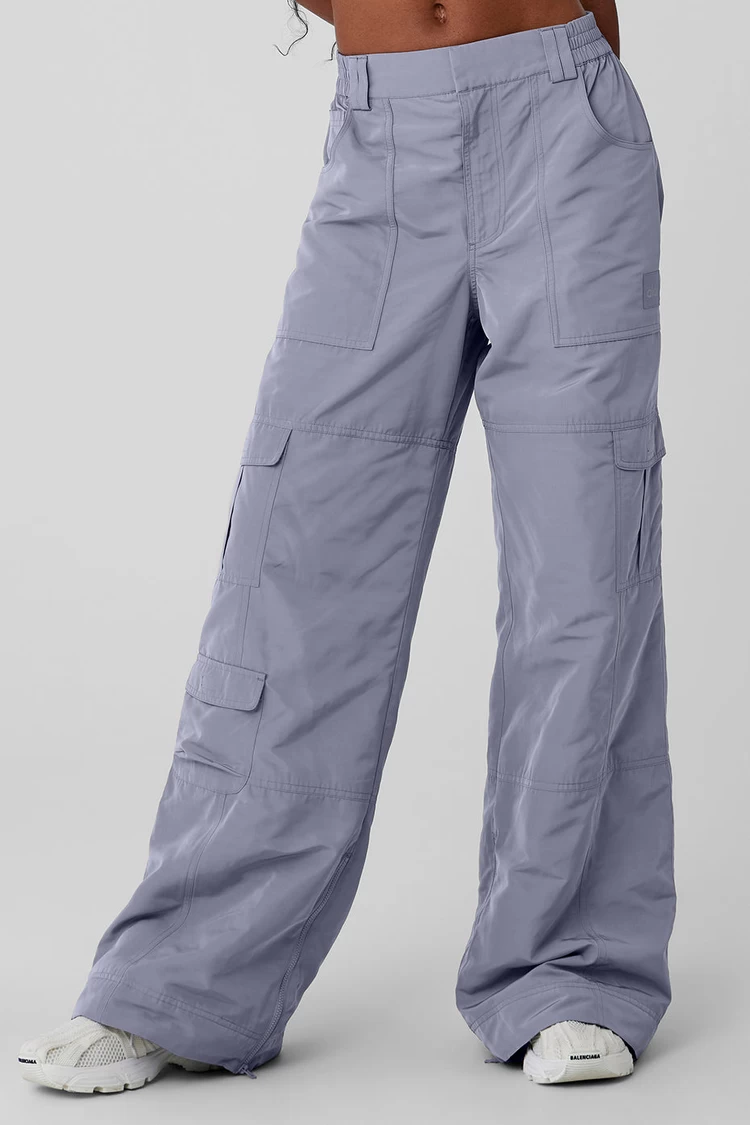 Aloyoga High-Waist Ski-Moto Puffer Pant - Fog