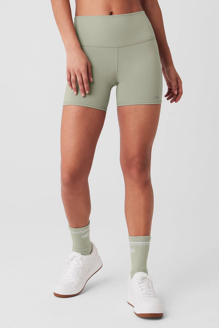 Aloyoga 5" Airbrush High-Waist Biker Short - Limestone