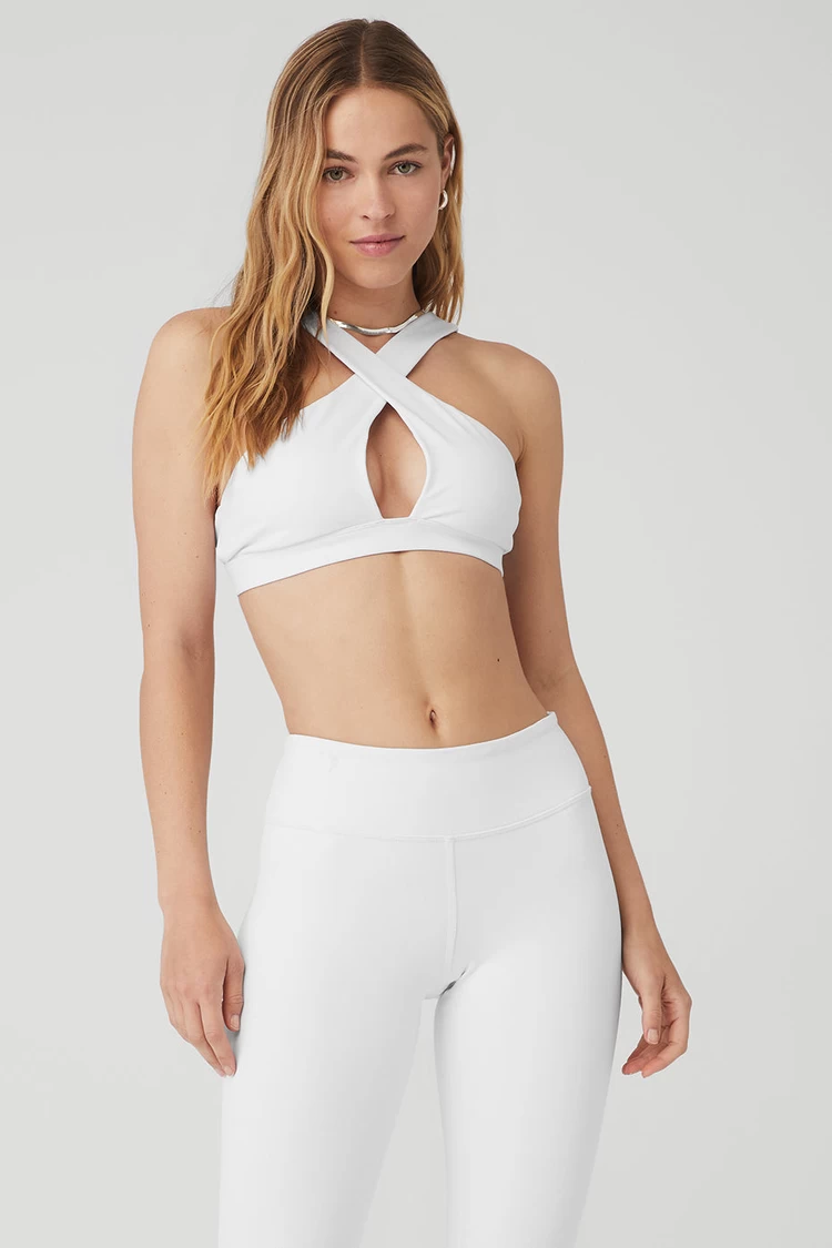 Aloyoga Airbrush Destination Bra - White