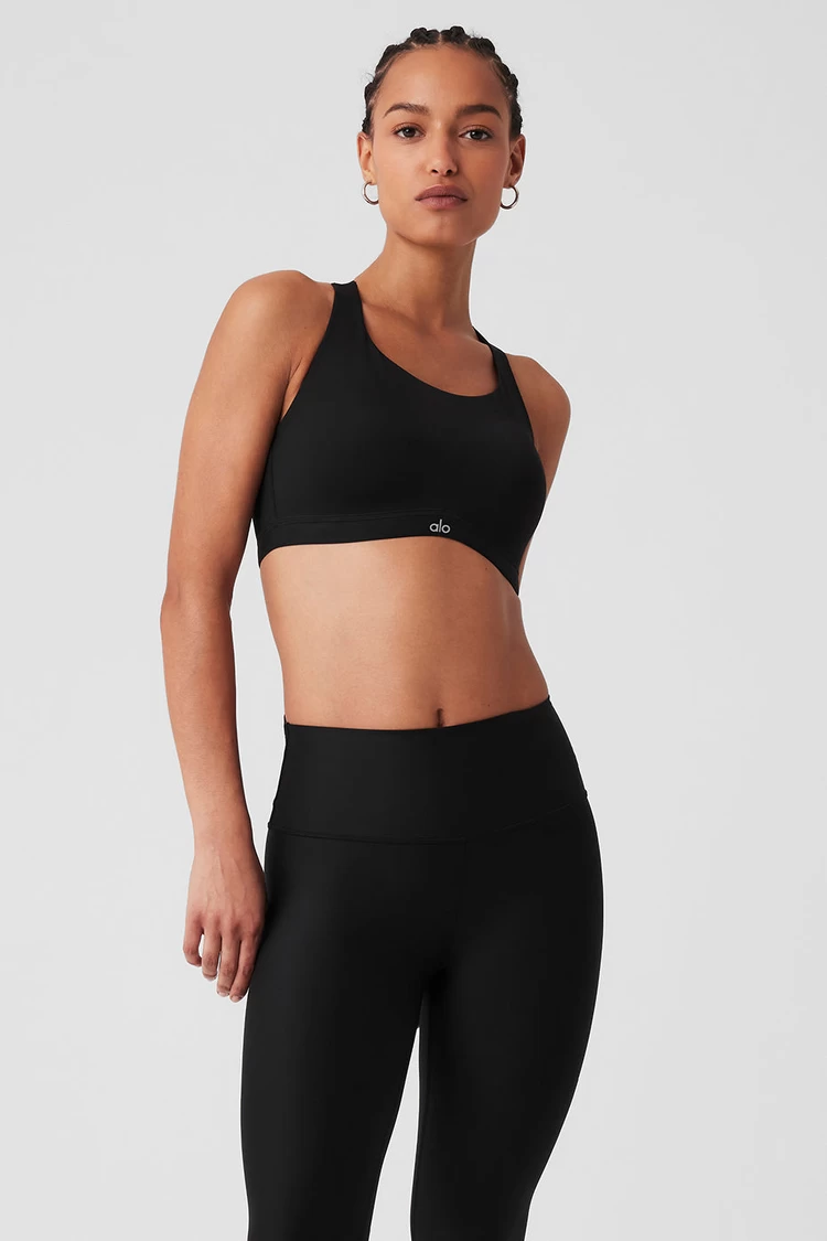 Aloyoga Power Move High Impact Bra - Black