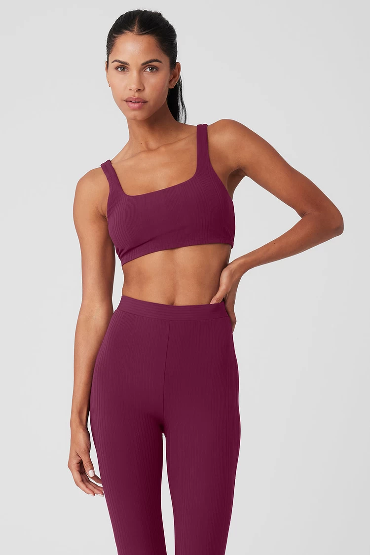 Aloyoga Run It Back Bra - Wild Berry