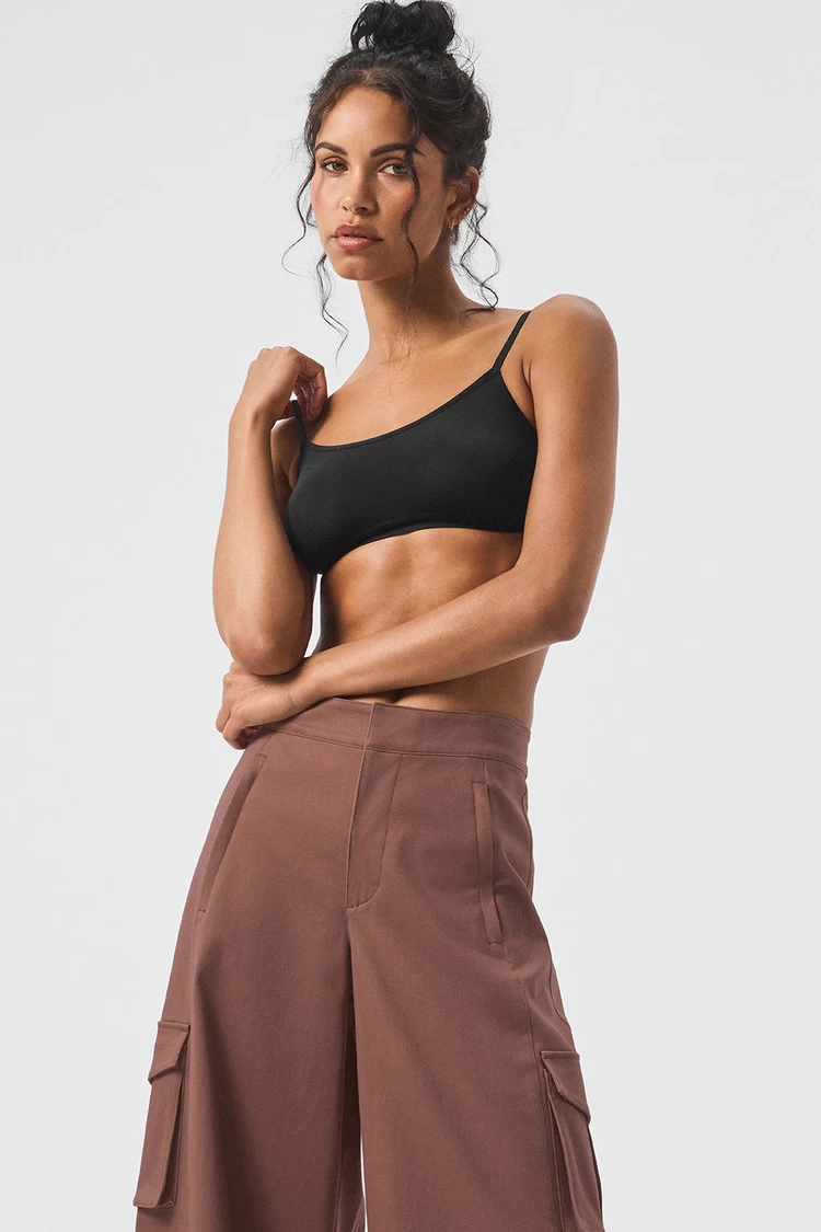 Aloyoga Sheer Glow Bra - Black