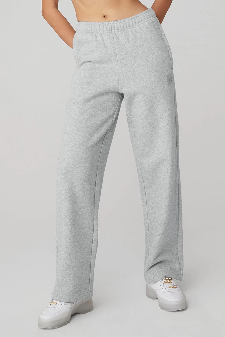 Aloyoga Renown Heavy Weight Sweatpant - Athletic Heather Grey