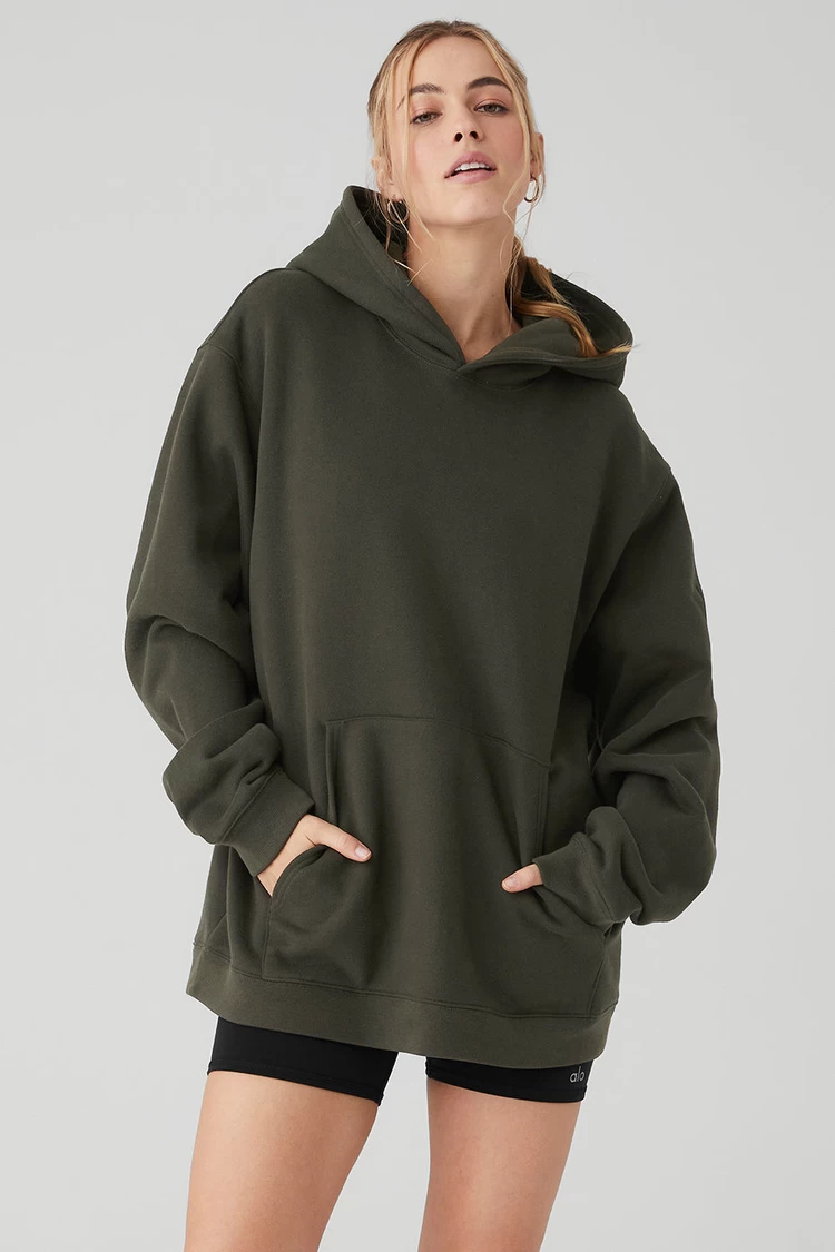 Aloyoga Renown Heavy Weight Hoodie - Stealth Green