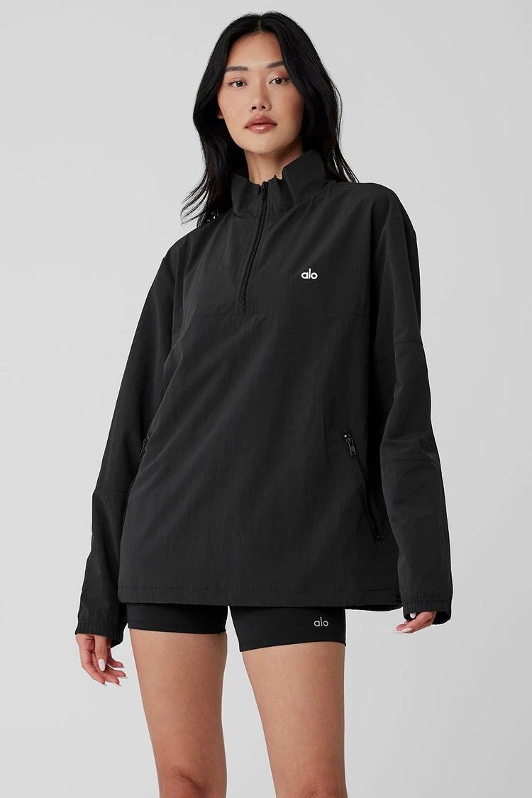 Aloyoga Takeaway Track Pullover - Black