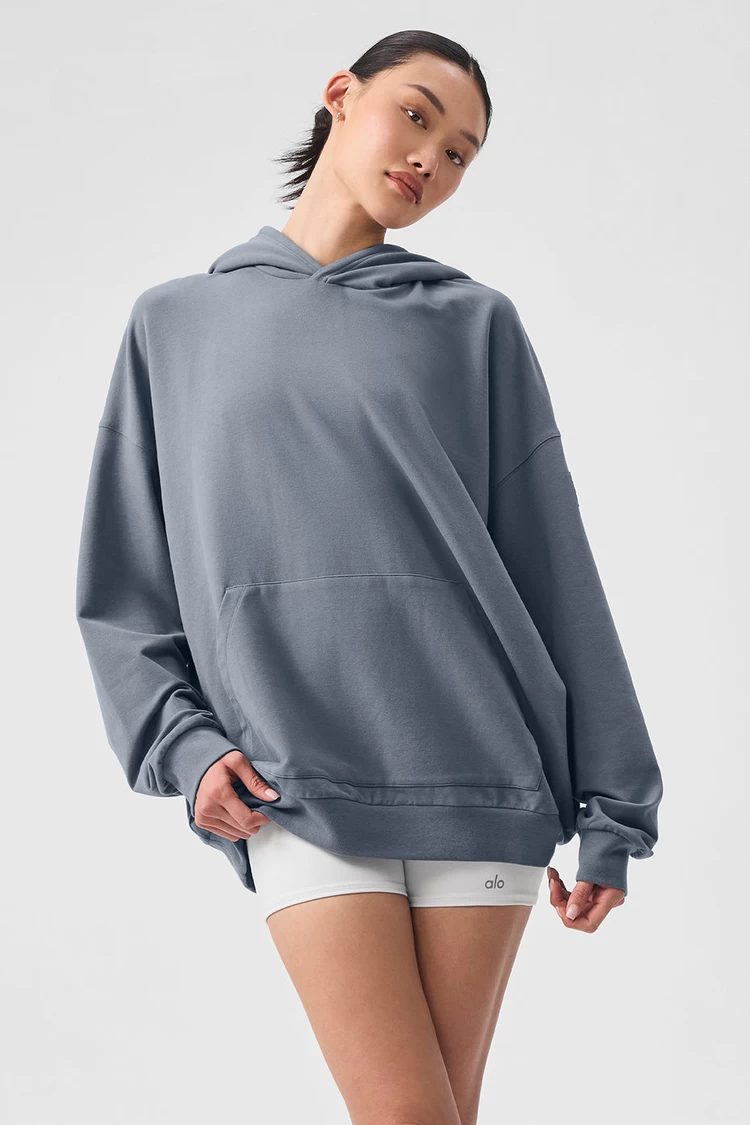 Aloyoga Double Take Hoodie - Steel Grey