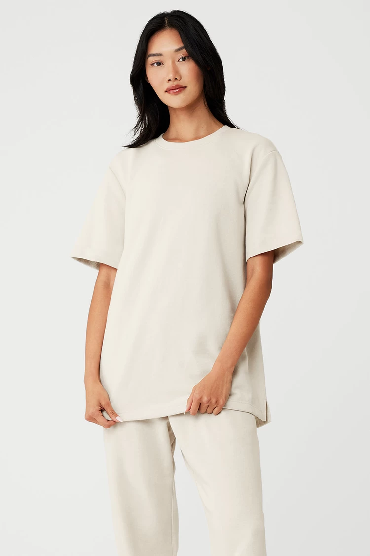 Aloyoga Chill Kurzarm – Knochen