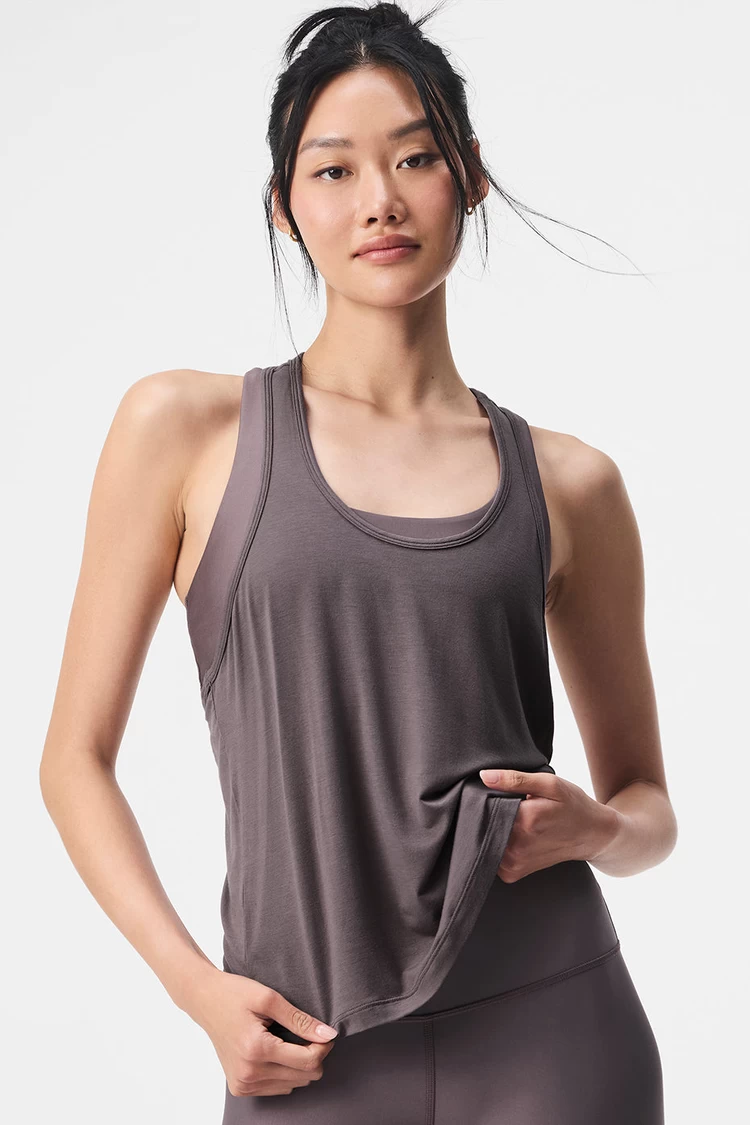 Aloyoga All Day Tank - Raisinette